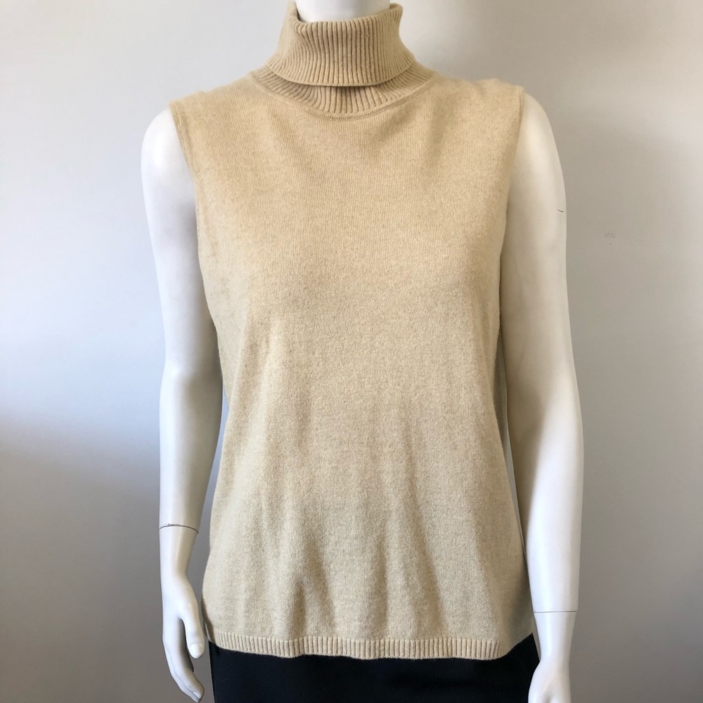 Marina Rinaldi sleeveless cashmere turtleneck SZ M